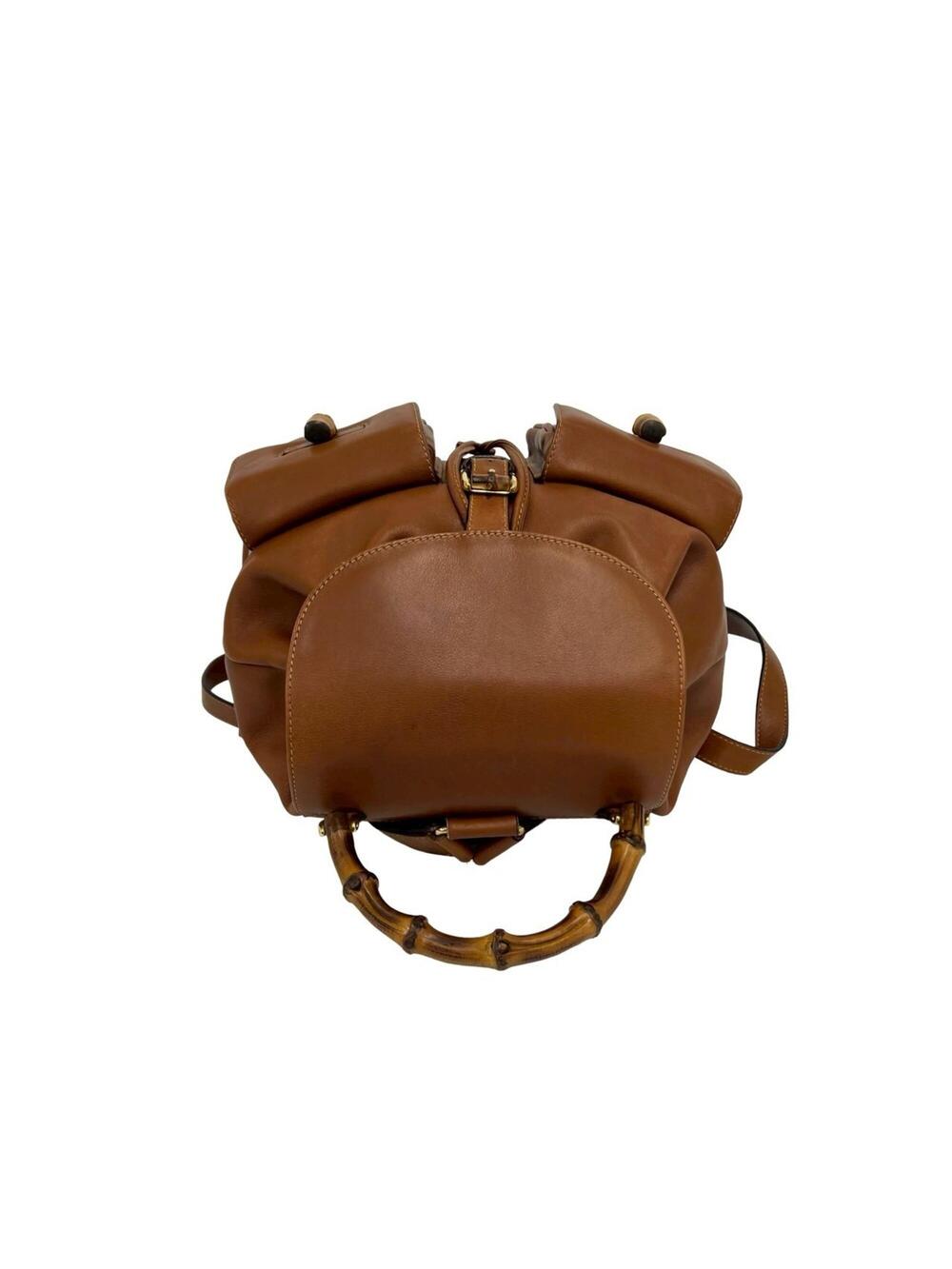 Gucci Vintage Bamboo Backpack Leather #274361G63B - Picture 4 of 9